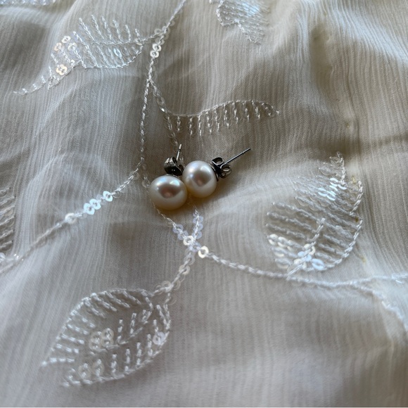 Pearl earring studs Costume Jewelry classic hollywood wedding bridal Halloween - Picture 11 of 17